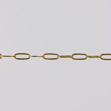Load image into Gallery viewer, Chloe Permanent Jewelry Chain, Oval Cable Design, Flat Oval Links, Available in Gold Options and Silver