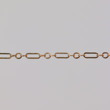 Load image into Gallery viewer, Marlee Permanent Jewelry Chain, Cable Paperclip Design, Long and Short Links, Available in Gold Options and Silver