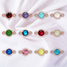 Load image into Gallery viewer, Birthstone Connectors | 4mm | 14K Gold Filled Yellow