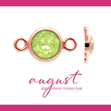 Load image into Gallery viewer, Birthstone Connectors | 4mm | 14K Gold Filled Rose