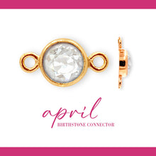 Load image into Gallery viewer, Birthstone Connectors | 4mm | 14K Gold Filled Yellow