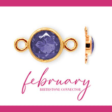Load image into Gallery viewer, Birthstone Connectors | 4mm | 14K Gold Filled Yellow