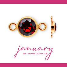 Load image into Gallery viewer, Birthstone Connectors | 4mm | 14K Gold Filled Yellow