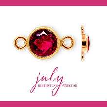 Load image into Gallery viewer, Birthstone Connectors | 4mm | 14K Gold Filled Yellow
