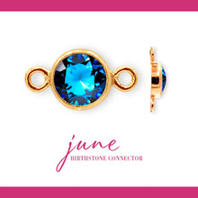 Load image into Gallery viewer, Birthstone Connectors | 4mm | 14K Gold Filled Yellow