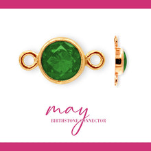 Load image into Gallery viewer, Birthstone Connectors | 4mm | 14K Gold Filled Yellow