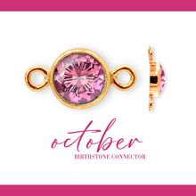 Load image into Gallery viewer, Birthstone Connectors | 4mm | 14K Gold Filled Yellow