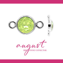 Load image into Gallery viewer, Birthstone Connectors | 4mm | .925 Sterling Silver