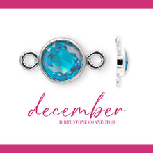 Load image into Gallery viewer, Birthstone Connectors | 4mm | .925 Sterling Silver