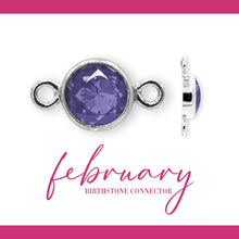 Load image into Gallery viewer, Birthstone Connectors | 4mm | .925 Sterling Silver