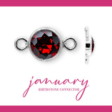 Load image into Gallery viewer, Birthstone Connectors | 4mm | .925 Sterling Silver