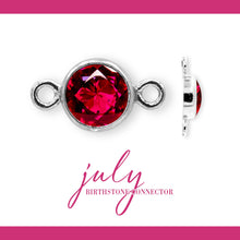 Load image into Gallery viewer, Birthstone Connectors | 4mm | .925 Sterling Silver
