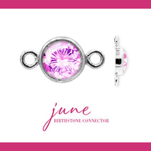 Load image into Gallery viewer, Birthstone Connectors | 4mm | .925 Sterling Silver