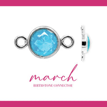 Load image into Gallery viewer, Birthstone Connectors | 4mm | .925 Sterling Silver