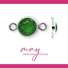 Load image into Gallery viewer, Birthstone Connectors | 4mm | .925 Sterling Silver