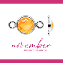 Load image into Gallery viewer, Birthstone Connectors | 4mm | .925 Sterling Silver