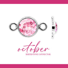 Load image into Gallery viewer, Birthstone Connectors | 4mm | .925 Sterling Silver
