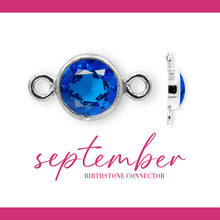 Load image into Gallery viewer, Birthstone Connectors | 4mm | .925 Sterling Silver