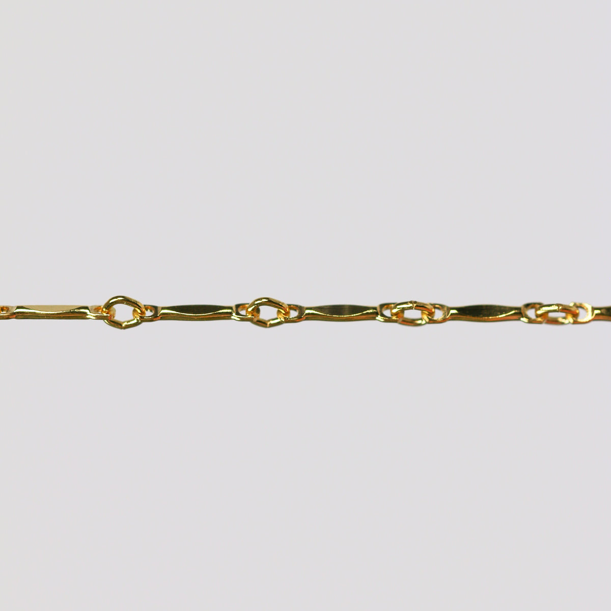 Brittany Permanent Jewelry Chain, Dapped Bar Design, Bar with Small Li ...