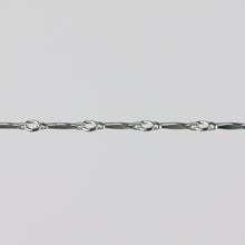 Load image into Gallery viewer, Brittany Permanent Jewelry Chain, Dapped Bar Design, Bar with Small Links, Available in Gold Filled and Silver