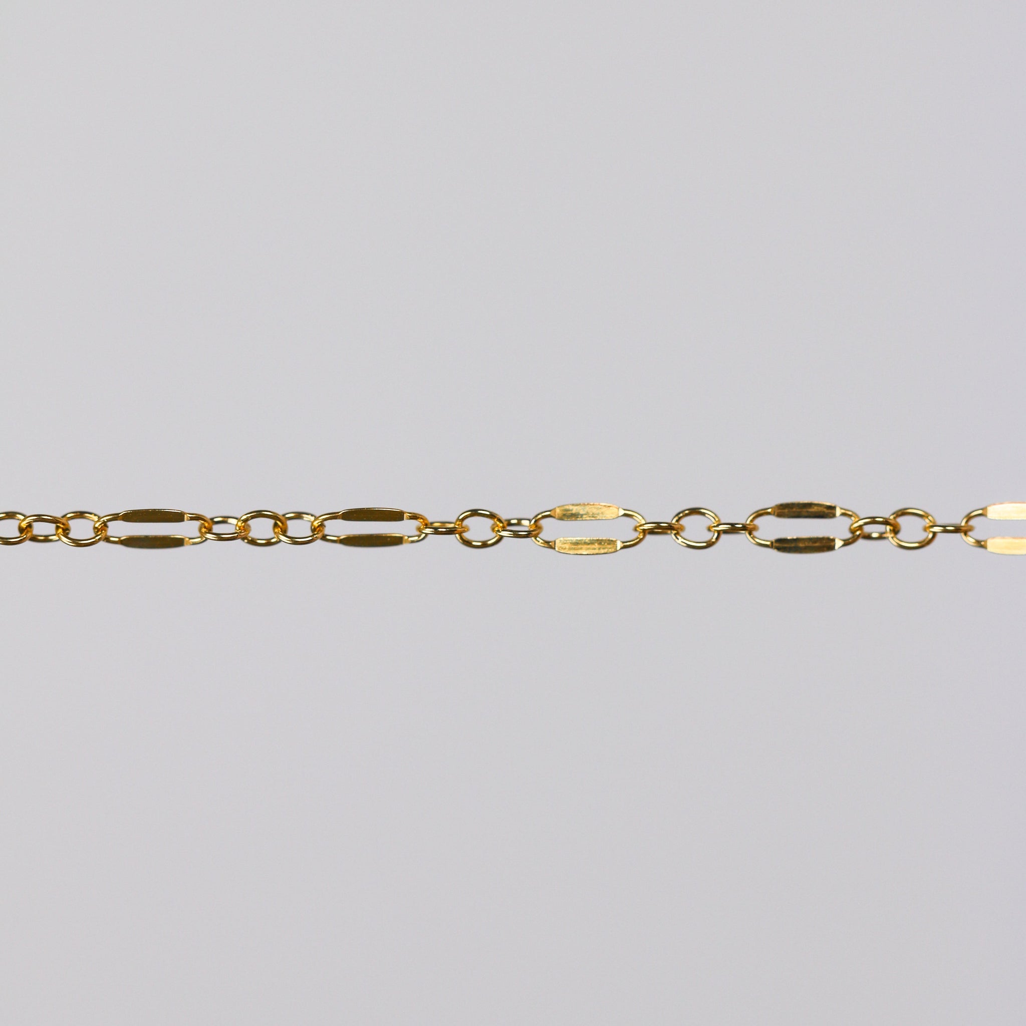 Bryce Permanent Jewelry Chain, Dapped Oval Design, Small Round Links ...