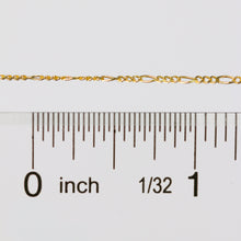 Load image into Gallery viewer, Charlie Permanent Jewelry Chain, Figaro Design, Lie Flat Links, Available in Gold Options and Sterling Silver
