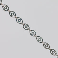 Load image into Gallery viewer, Carlotta Permanent Jewelry Chain, Oval Disc Design, Oval Small Hole Links, Available in Sterling Silver