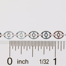 Load image into Gallery viewer, Carlotta Permanent Jewelry Chain, Oval Disc Design, Oval Small Hole Links, Available in Sterling Silver