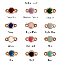 Load image into Gallery viewer, Color Dot Design Auburn Connectors | 4 Pack | 14K Gold Filled Yellow