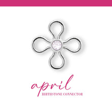 Load image into Gallery viewer, Birthstone Flower Connectors | 10mm | .925 Sterling Silver