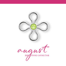 Load image into Gallery viewer, Birthstone Flower Connectors | 10mm | .925 Sterling Silver