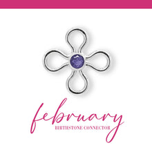 Load image into Gallery viewer, Birthstone Flower Connectors | 10mm | .925 Sterling Silver