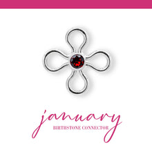 Load image into Gallery viewer, Birthstone Flower Connectors | 10mm | .925 Sterling Silver