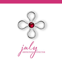Load image into Gallery viewer, Birthstone Flower Connectors | 10mm | .925 Sterling Silver