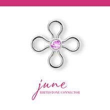 Load image into Gallery viewer, Birthstone Flower Connectors | 10mm | .925 Sterling Silver