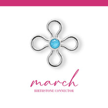 Load image into Gallery viewer, Birthstone Flower Connectors | 10mm | .925 Sterling Silver