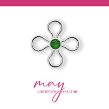 Load image into Gallery viewer, Birthstone Flower Connectors | 10mm | .925 Sterling Silver