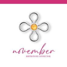 Load image into Gallery viewer, Birthstone Flower Connectors | 10mm | .925 Sterling Silver