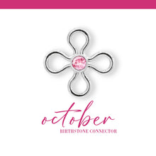 Load image into Gallery viewer, Birthstone Flower Connectors | 10mm | .925 Sterling Silver