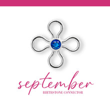 Load image into Gallery viewer, Birthstone Flower Connectors | 10mm | .925 Sterling Silver