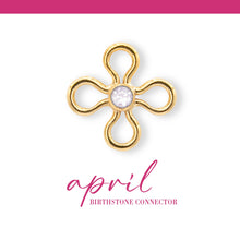 Load image into Gallery viewer, Birthstone Flower Connectors | 10mm | 14K Gold Filled Yellow