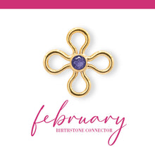 Load image into Gallery viewer, Birthstone Flower Connectors | 10mm | 14K Gold Filled Yellow