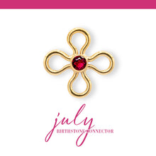 Load image into Gallery viewer, Birthstone Flower Connectors | 10mm | 14K Gold Filled Yellow