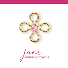 Load image into Gallery viewer, Birthstone Flower Connectors | 10mm | 14K Gold Filled Yellow