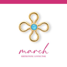 Load image into Gallery viewer, Birthstone Flower Connectors | 10mm | 14K Gold Filled Yellow