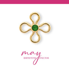 Load image into Gallery viewer, Birthstone Flower Connectors | 10mm | 14K Gold Filled Yellow