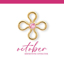 Load image into Gallery viewer, Birthstone Flower Connectors | 10mm | 14K Gold Filled Yellow