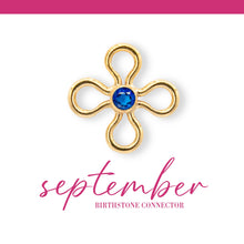 Load image into Gallery viewer, Birthstone Flower Connectors | 10mm | 14K Gold Filled Yellow