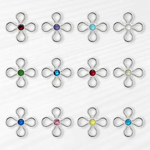Load image into Gallery viewer, Birthstone Flower Connectors | 10mm | .925 Sterling Silver