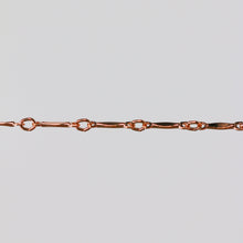 Load image into Gallery viewer, Brittany Permanent Jewelry Chain, Dapped Bar Design, Bar with Small Links, Available in Gold Filled and Silver